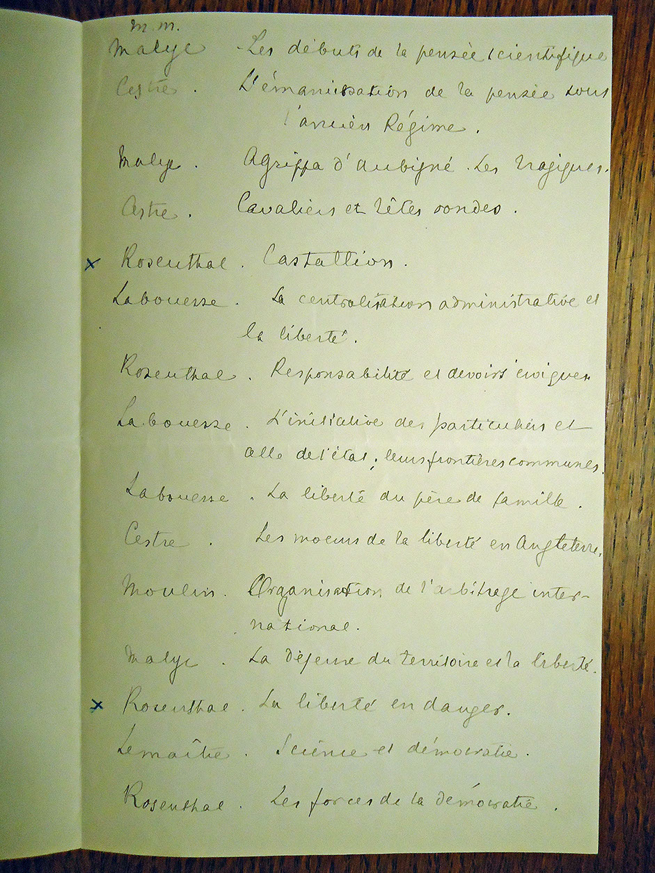 Conférences de l'EP. 1900-1901 (2)