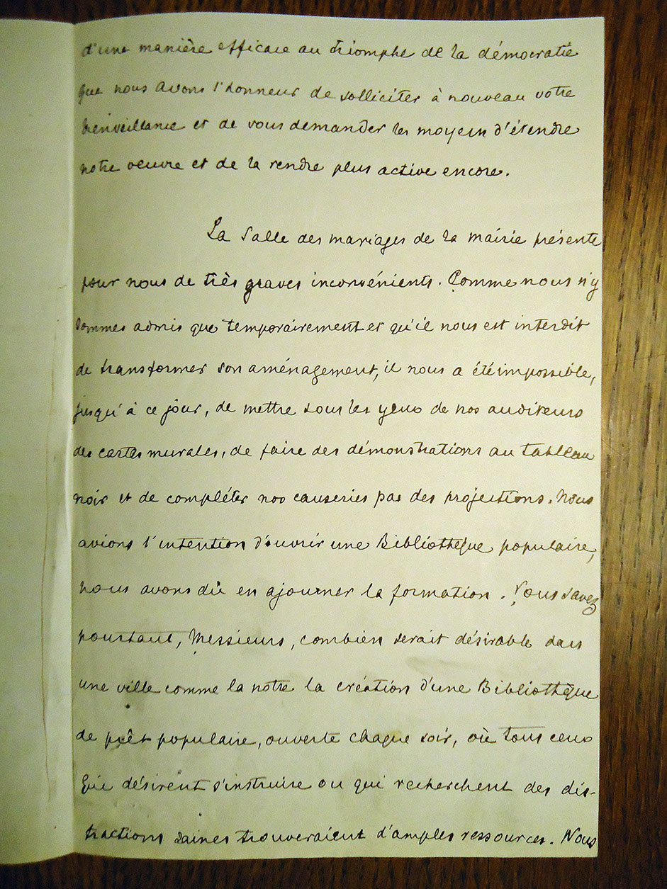 Lettre au maire, 15 janvier 1900 2