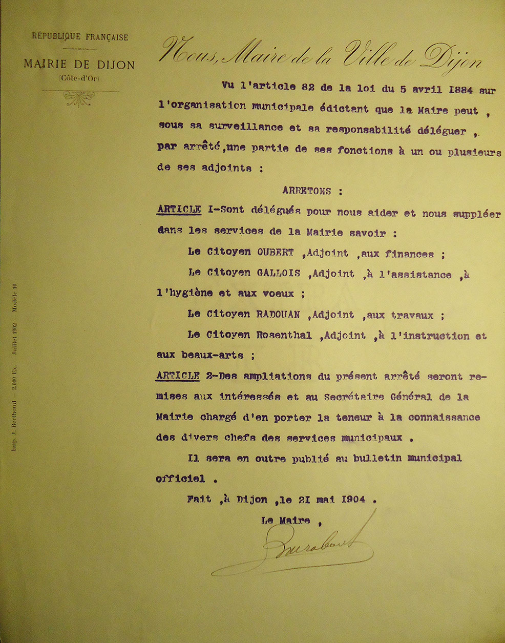 R. adjoint à l'instruction et aux BA