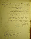 Lettre de Barabant. Nomination de R.