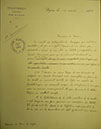 Lettre du Pr&eacute;sident de la Soci&eacute;t&eacute; au Maire de Dijon, 10 avril 1905