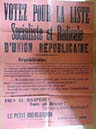 Affiche pour la liste socialiste et radicale d'union r&eacute;publicaine