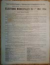 Groupe socialiste dijonnais. Elections municipales du 1er mai 1904