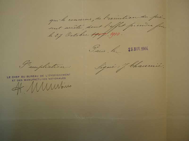 Arrêté du Ministère de l'Instruction publique et des Beaux-Arts, 29 novembre 1904 (2)