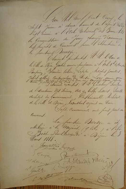 Séance du 7 juin 1905. Examen des projets du concours. Rosenthal absent de la séance